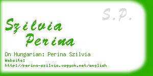 szilvia perina business card